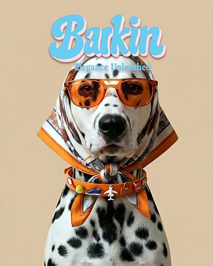 Barkin cover, a dalmatian in shades